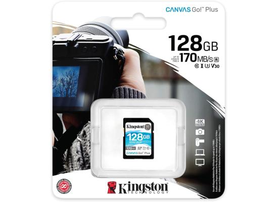 Kingston 128GB Memory Card SDXC Canvas Go Plus 170MB /s C10, U3, V30